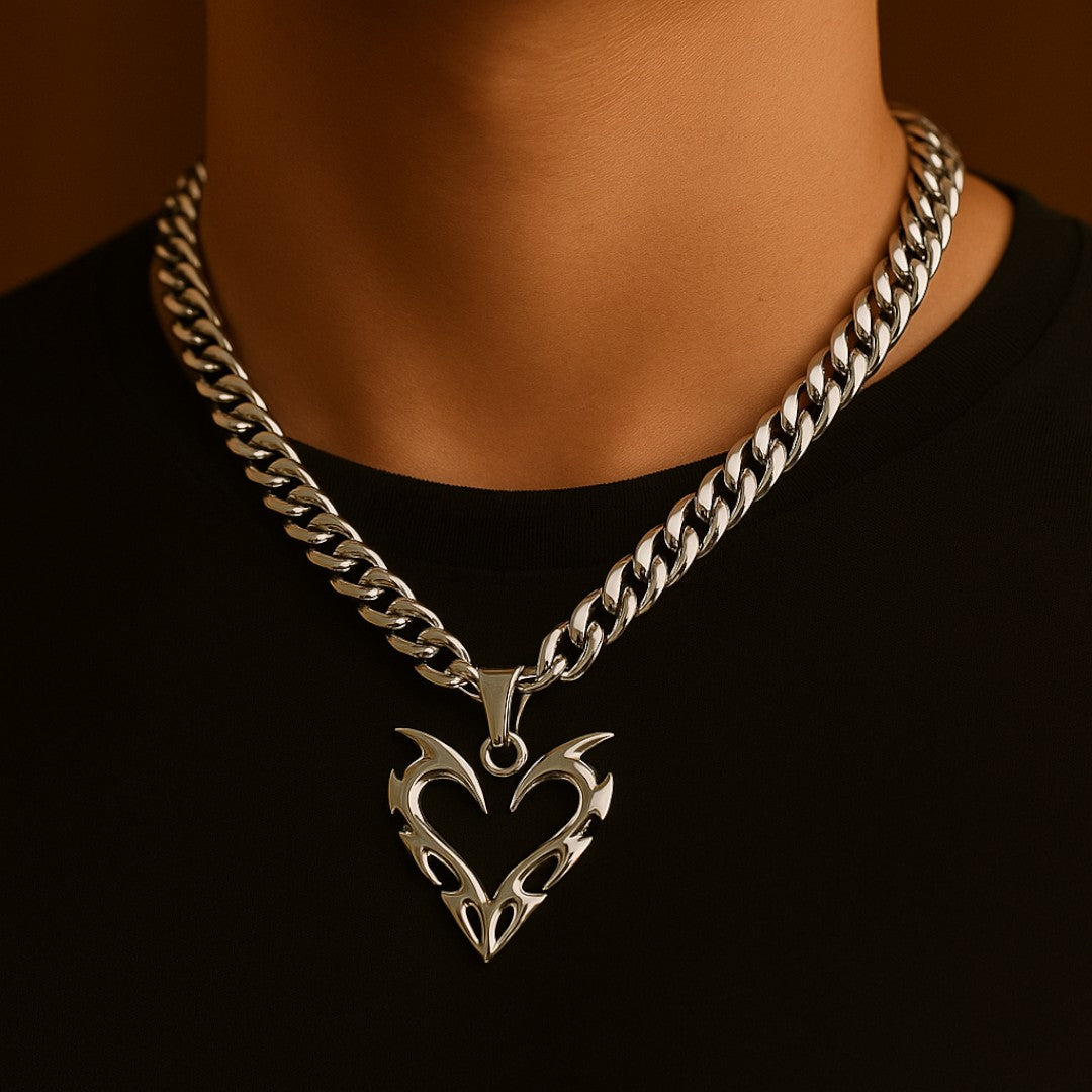 Saint Morris Houma Flame Heart Pendant Necklace