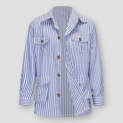 Sky Madrid Ely Striped Multi Pocket Long Sleeve