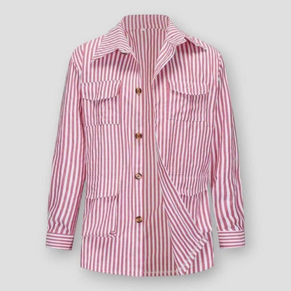 Sky Madrid Ely Striped Multi Pocket Long Sleeve