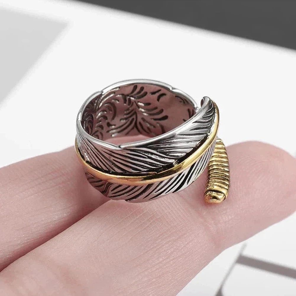 Sky Madrid Feather Ring