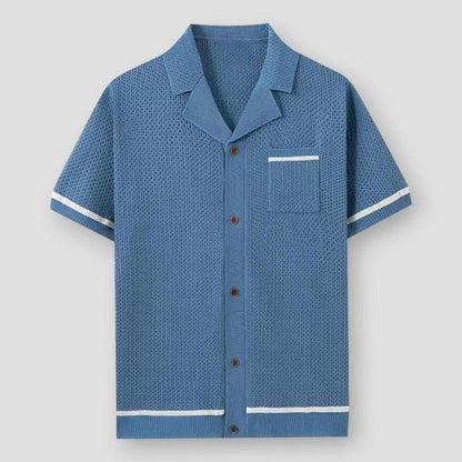 Sky Madrid Greeley Hollow Knit Polo Shirt