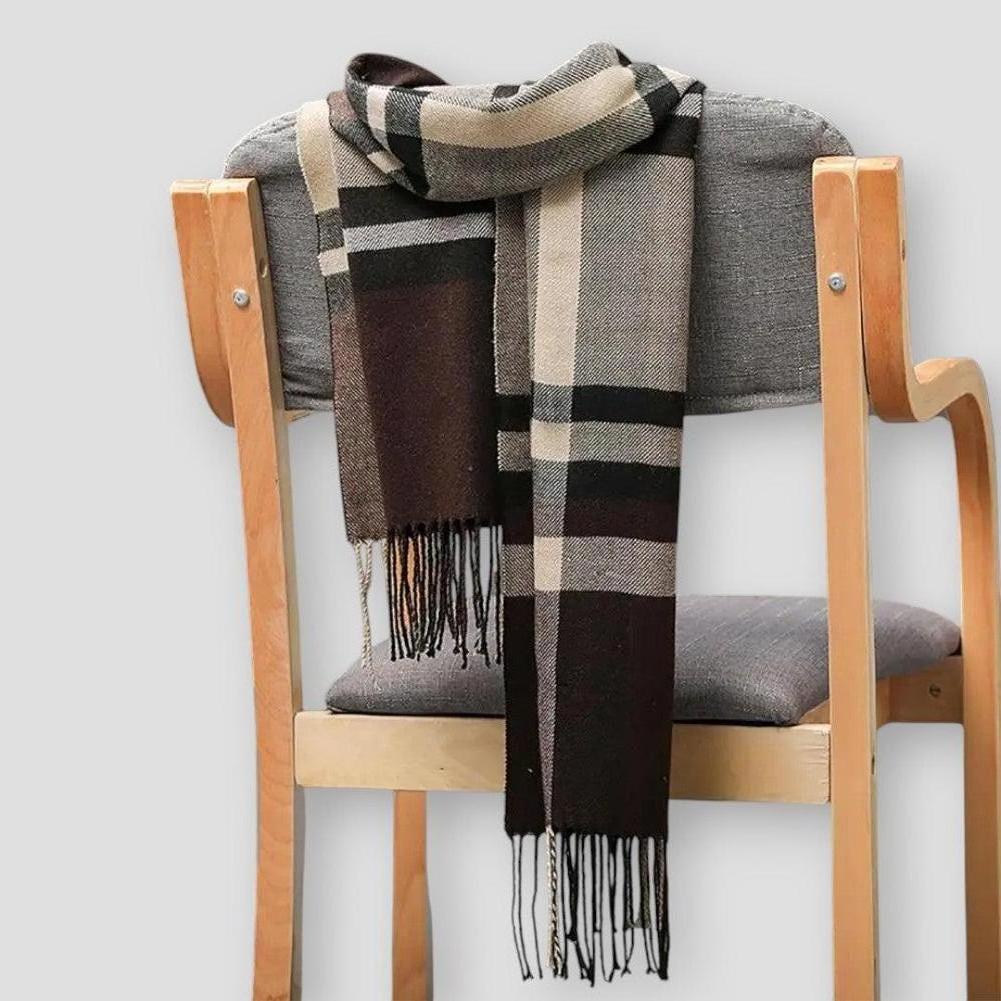 Sky Madrid Jackson Plaid Long Scarf