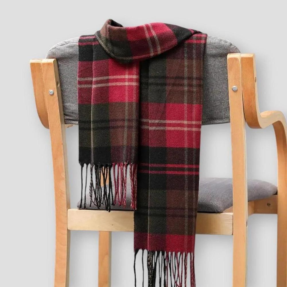 Sky Madrid Jackson Plaid Long Scarf