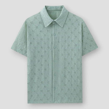 Sky Madrid Laurel Textured Hollow Polo Shirt