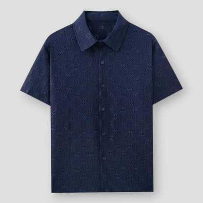 Sky Madrid Laurel Textured Hollow Polo Shirt