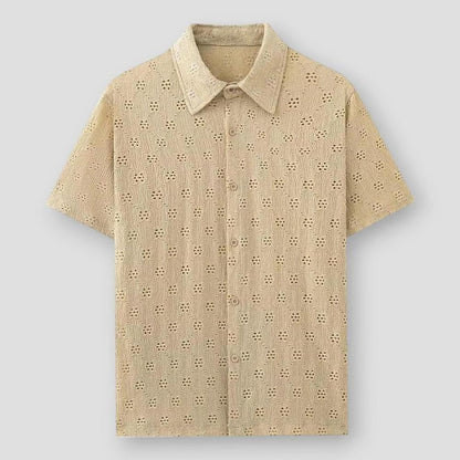 Sky Madrid Laurel Textured Hollow Polo Shirt