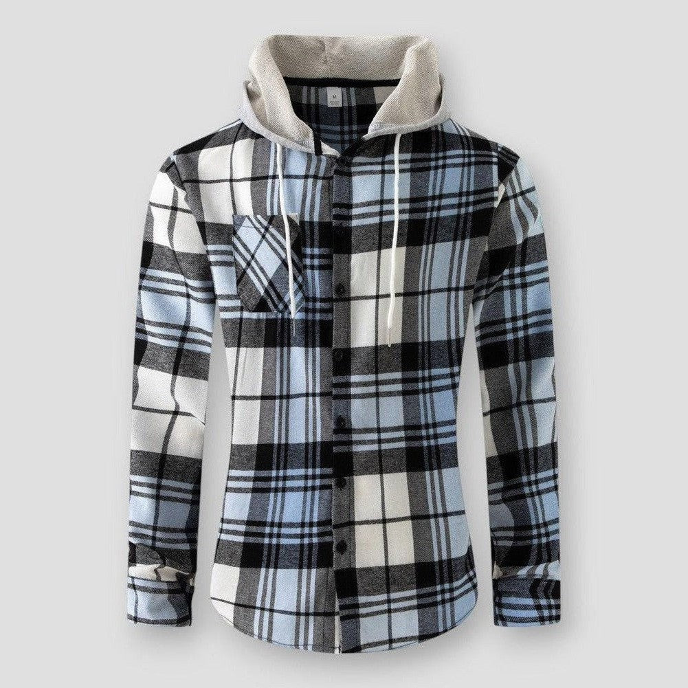Sky Madrid Lawrence Hooded Plaid Jacket