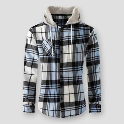 Sky Madrid Lawrence Hooded Plaid Jacket