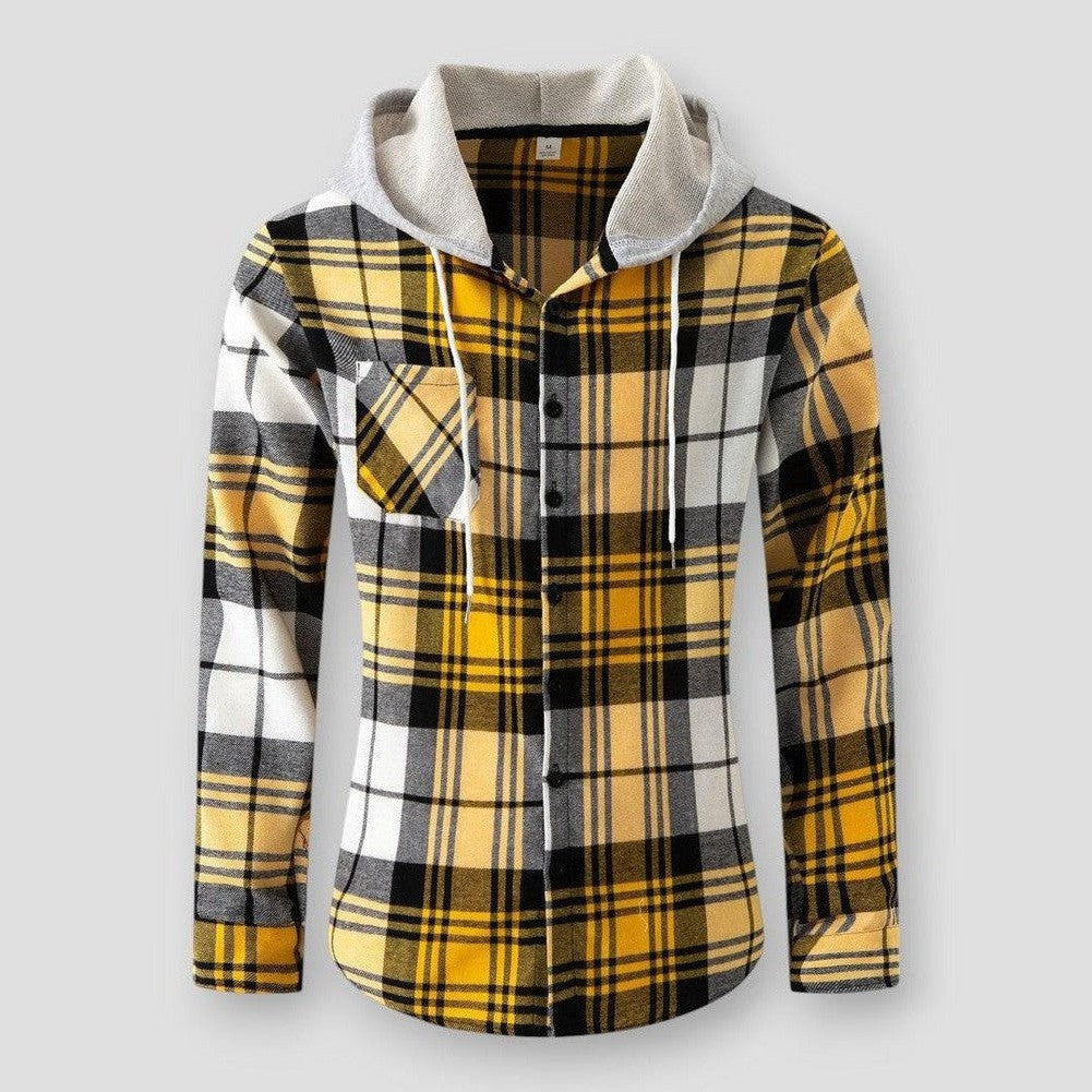 Sky Madrid Lawrence Hooded Plaid Jacket