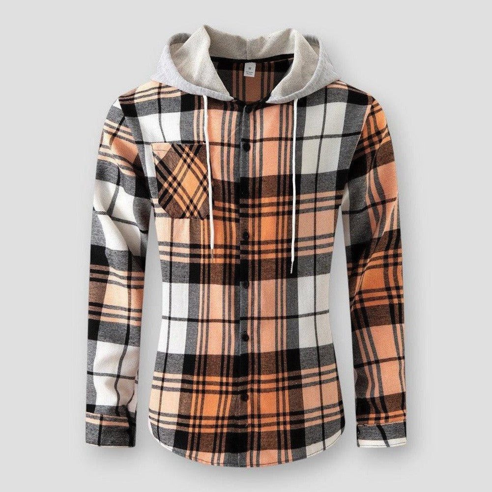 Sky Madrid Lawrence Hooded Plaid Jacket