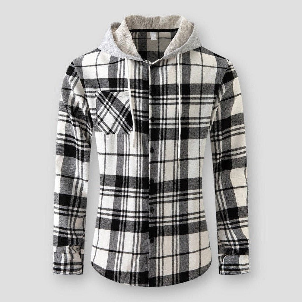 Sky Madrid Lawrence Hooded Plaid Jacket