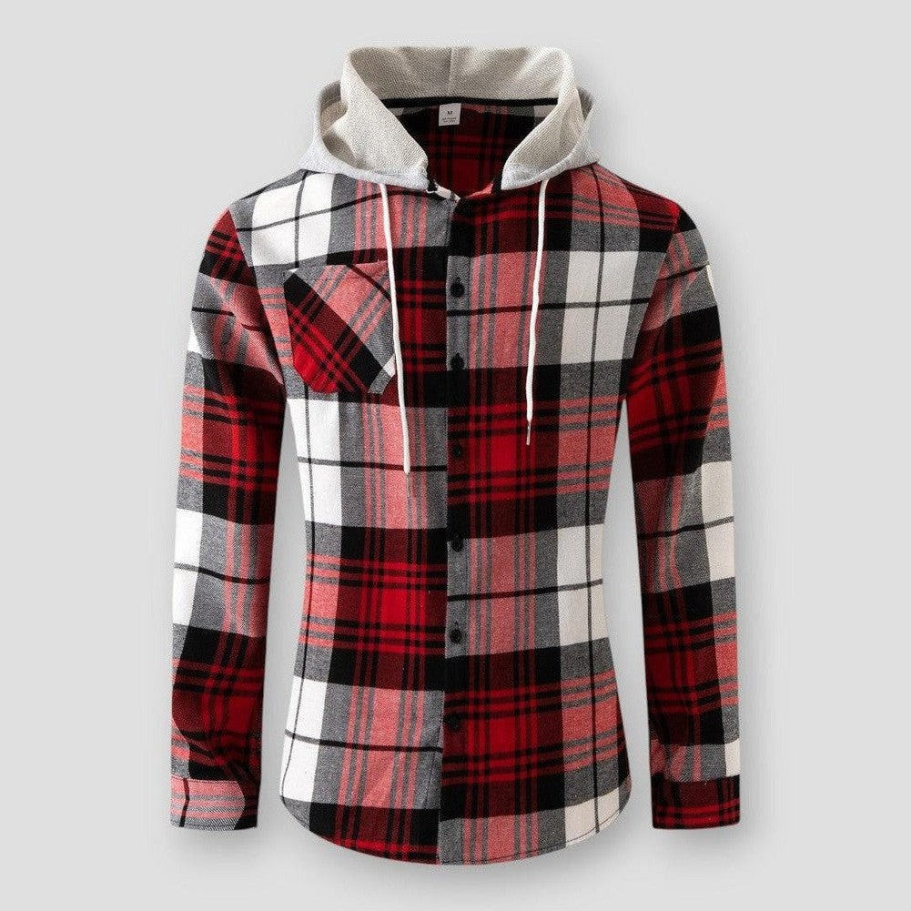 Sky Madrid Lawrence Hooded Plaid Jacket