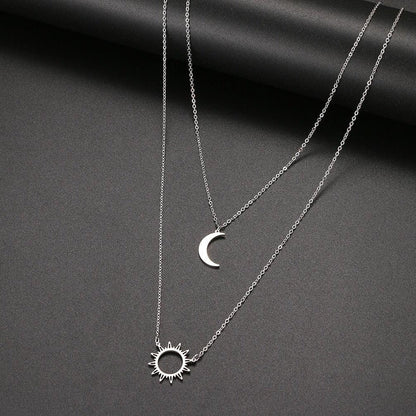 Sky Madrid Lockhart Sun & Moon Necklace
