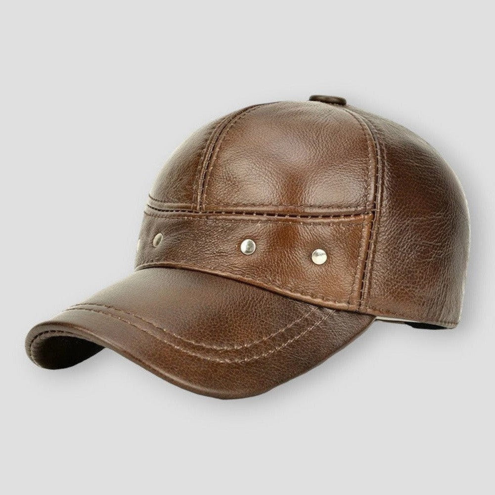 Sky Madrid Norwich Leather Cap