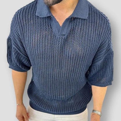 Sky Madrid Suffolk Knitted Polo Shirt