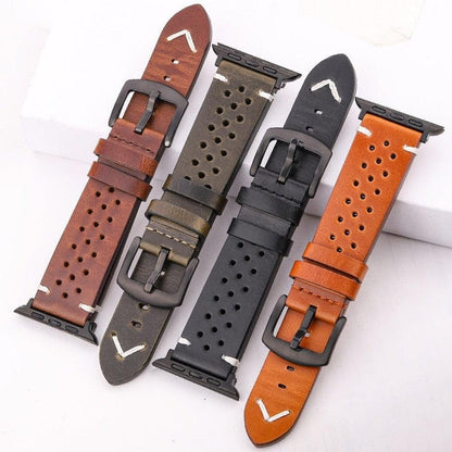 Sky Madrid Wells Leather Watchband