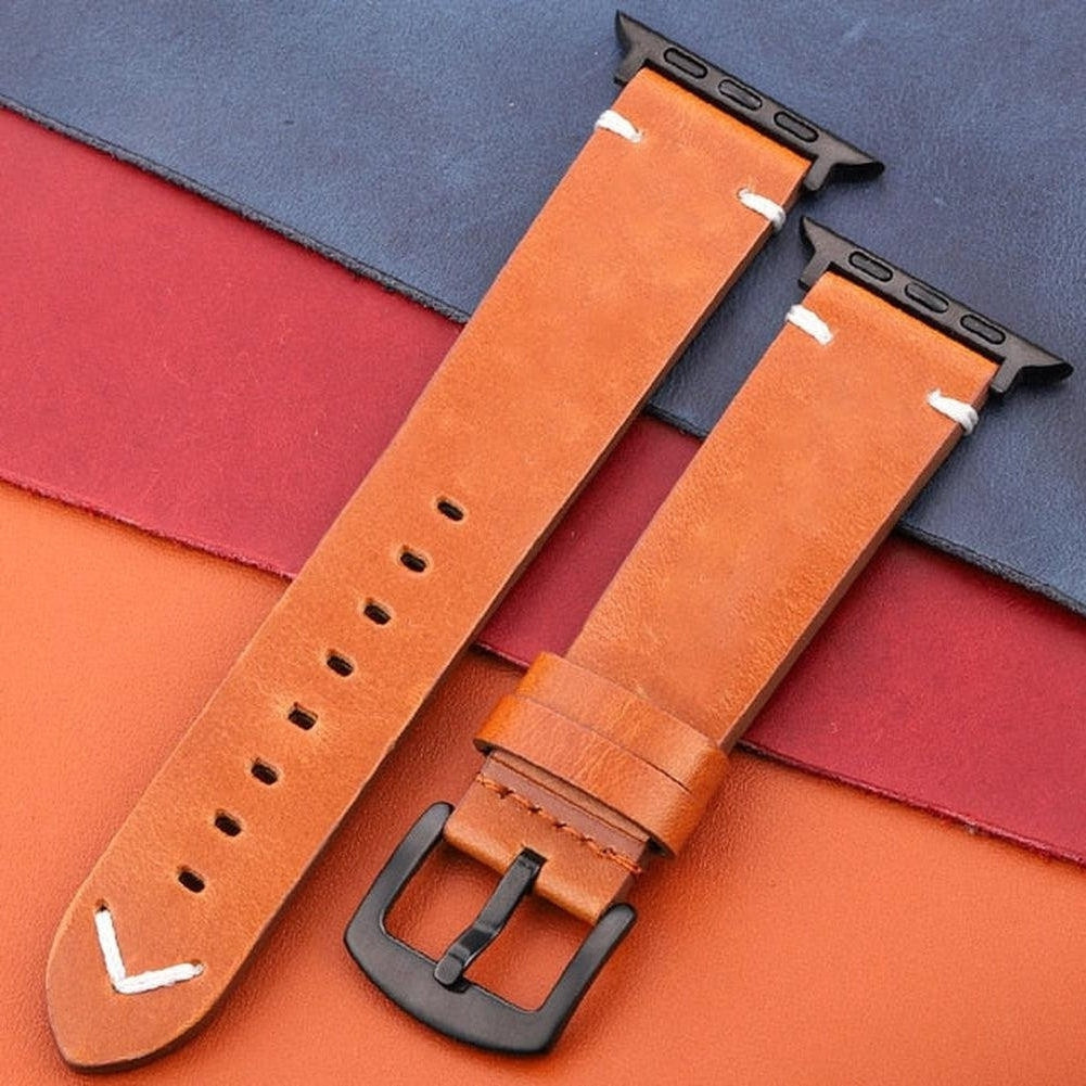 Sky Madrid Wells Leather Watchband