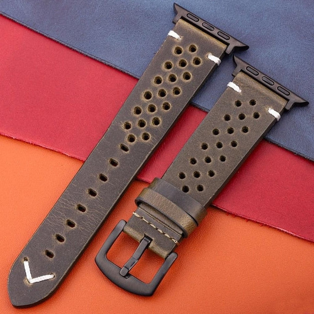 Sky Madrid Wells Leather Watchband