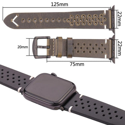 Sky Madrid Wells Leather Watchband