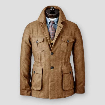 Men's Tweed Jacket Tuxedo Woolen Suit High Quality Costumes  Wool Single Breasted Casual Slim Fit Male Blazers Winter