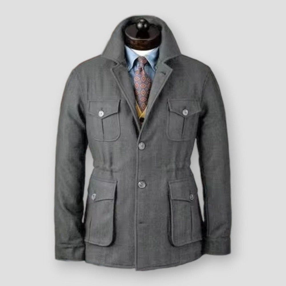 Men's Tweed Jacket Tuxedo Woolen Suit High Quality Costumes  Wool Single Breasted Casual Slim Fit Male Blazers Winter