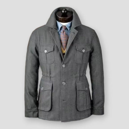 Men's Tweed Jacket Tuxedo Woolen Suit High Quality Costumes  Wool Single Breasted Casual Slim Fit Male Blazers Winter