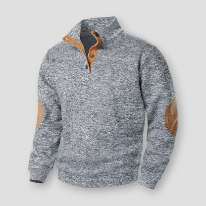Cheng: Autumn and winter men's stand collar long sleeve casual knitted sweater top