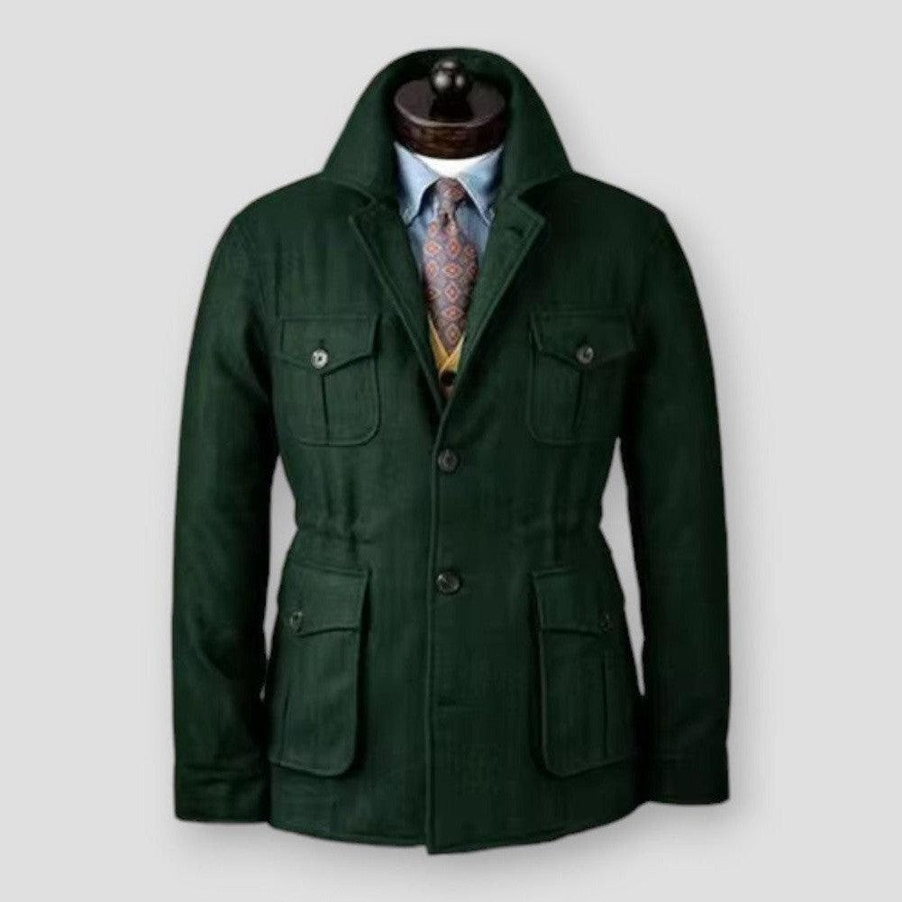 Men's Tweed Jacket Tuxedo Woolen Suit High Quality Costumes  Wool Single Breasted Casual Slim Fit Male Blazers Winter