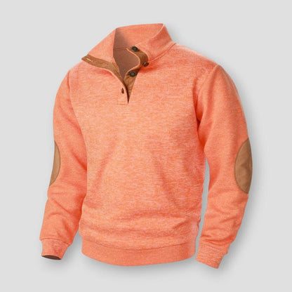 Cheng: Autumn and winter men's stand collar long sleeve casual knitted sweater top