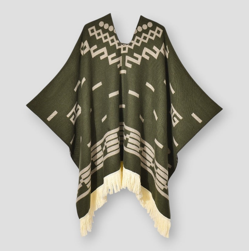Sky Madrid Wailuku Cape Tassel Dress