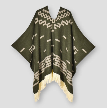 Sky Madrid Wailuku Cape Tassel Dress