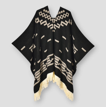 Sky Madrid Wailuku Cape Tassel Dress