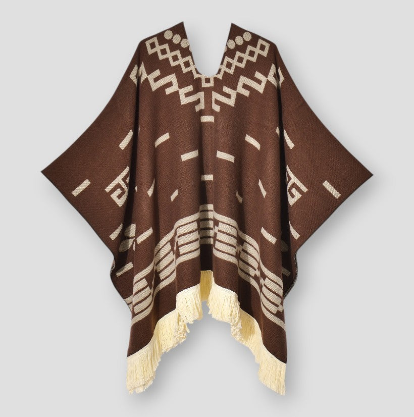 Sky Madrid Wailuku Cape Tassel Dress