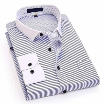 Sky Madrid Executive Striped Button-Up Shirt