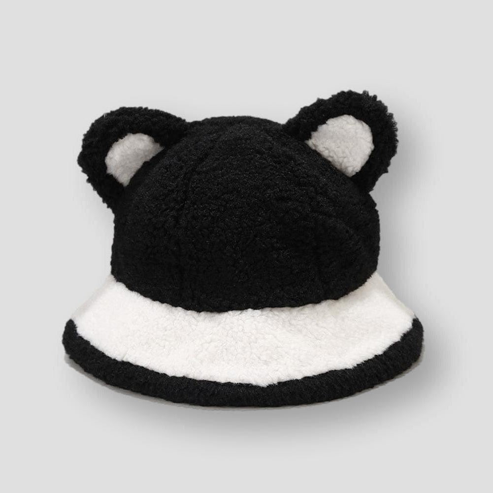 Sky Madrid Plush Ear Bucket Hat