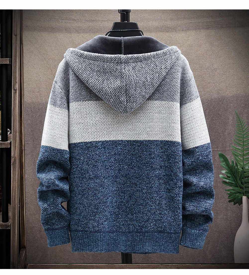 North Royal Casual Tricolor Hooded Cardigan