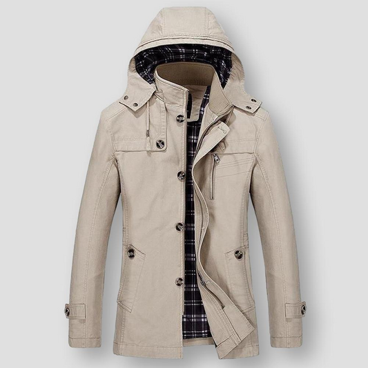 Sky Madrid Hooded Trench Coat