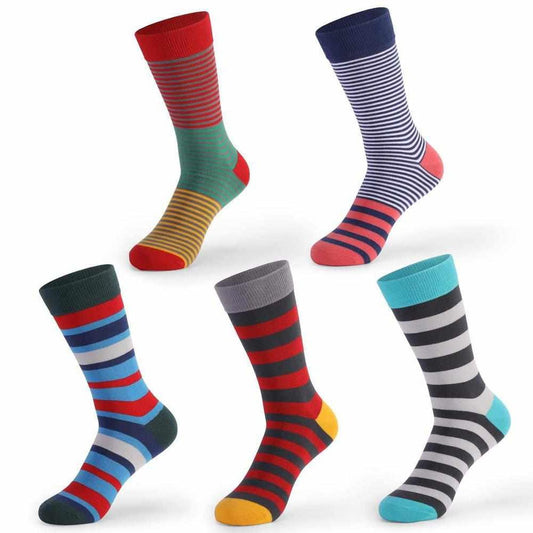 Sky Madrid Striped Socks (5 Pairs)