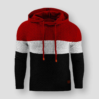 Sky Madrid Patchwork Contrast Hoodie