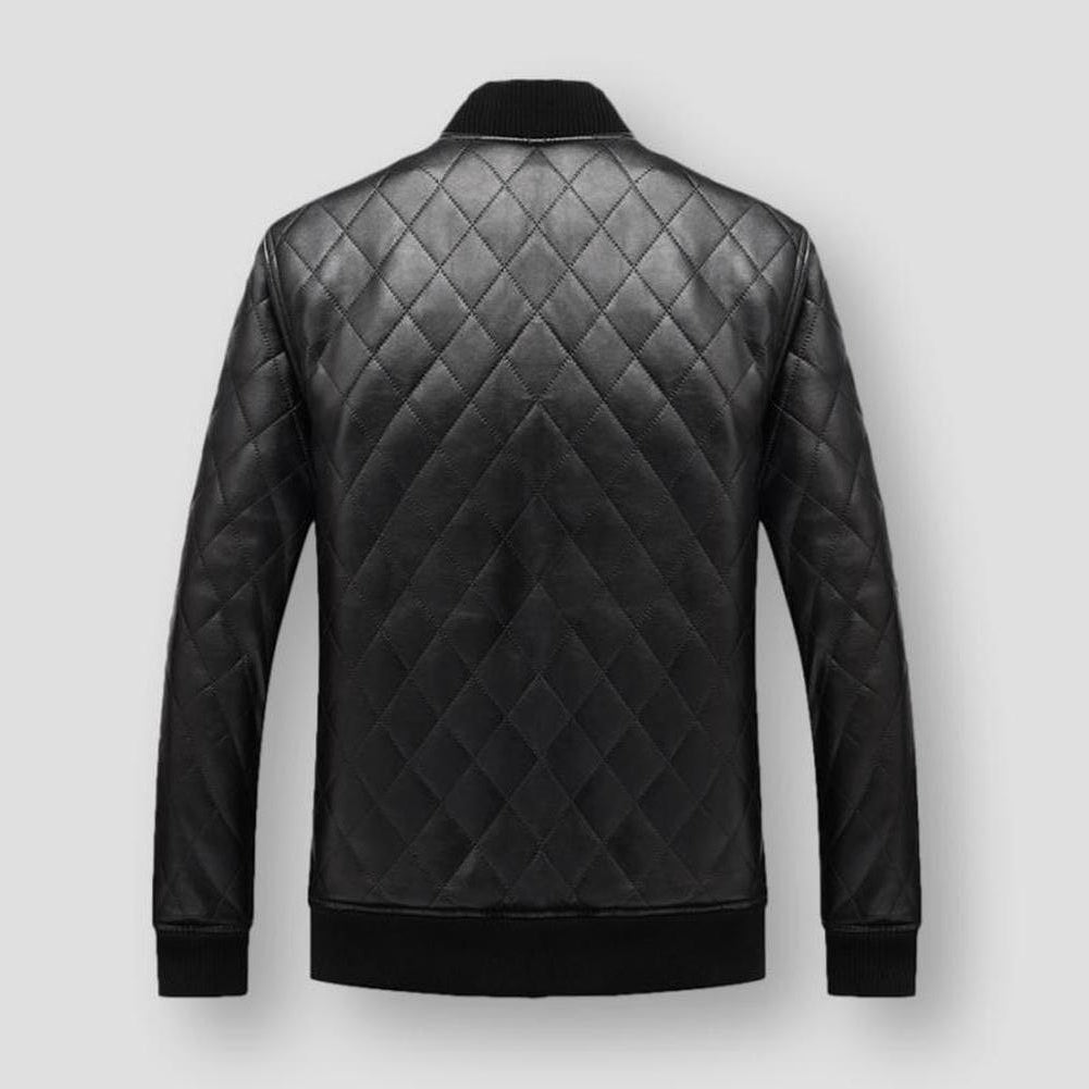 North Royal Leather Quilted Fleece Jacket