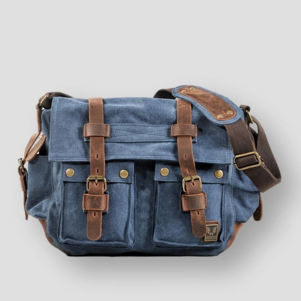 Sky Madrid Canvas Messenger Bag