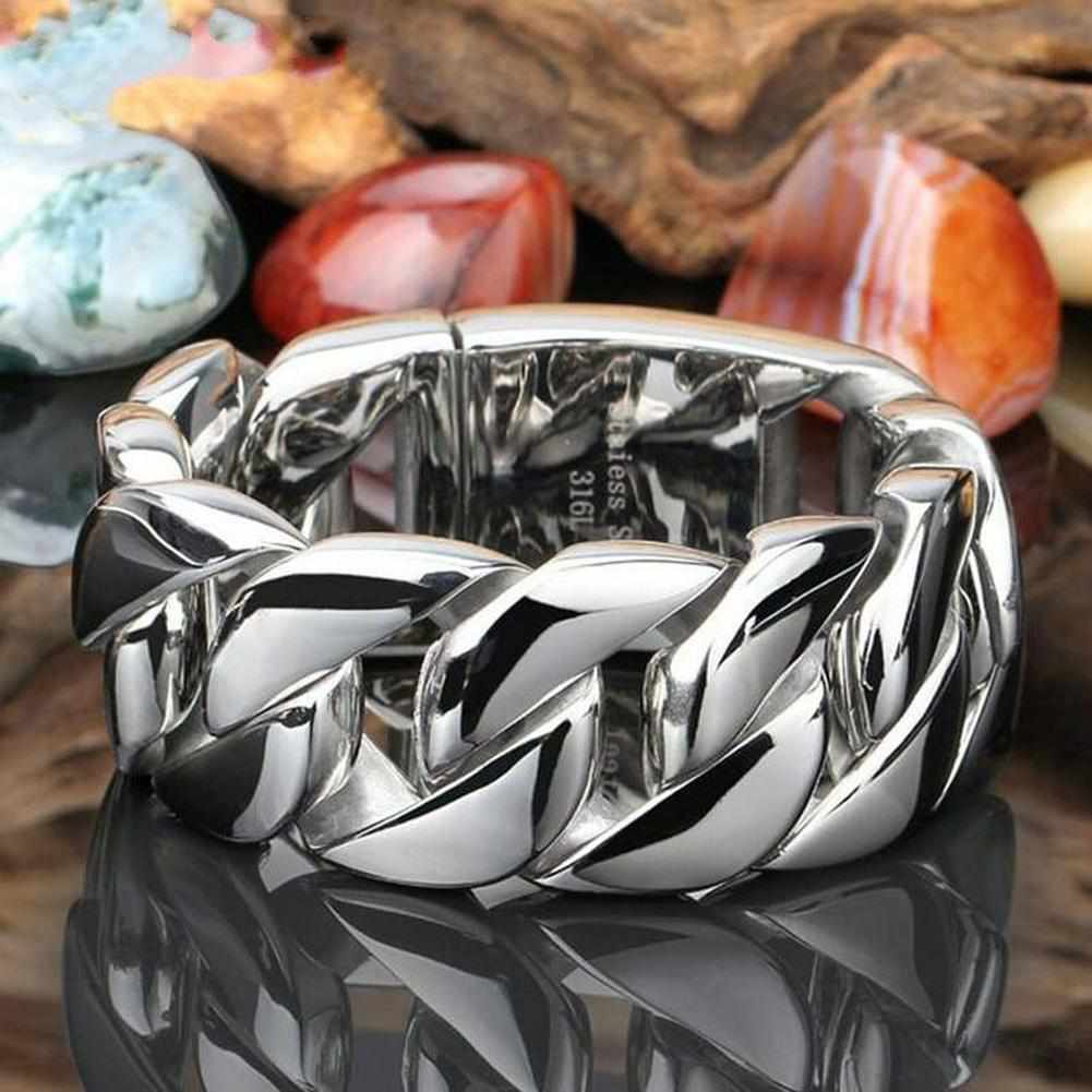 Chunky stainless steel bracelets sale