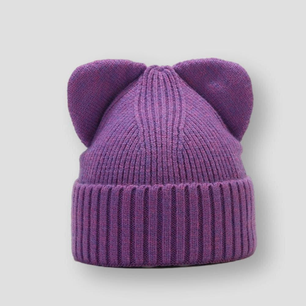 Sky Madrid Knitted Ear Beanie