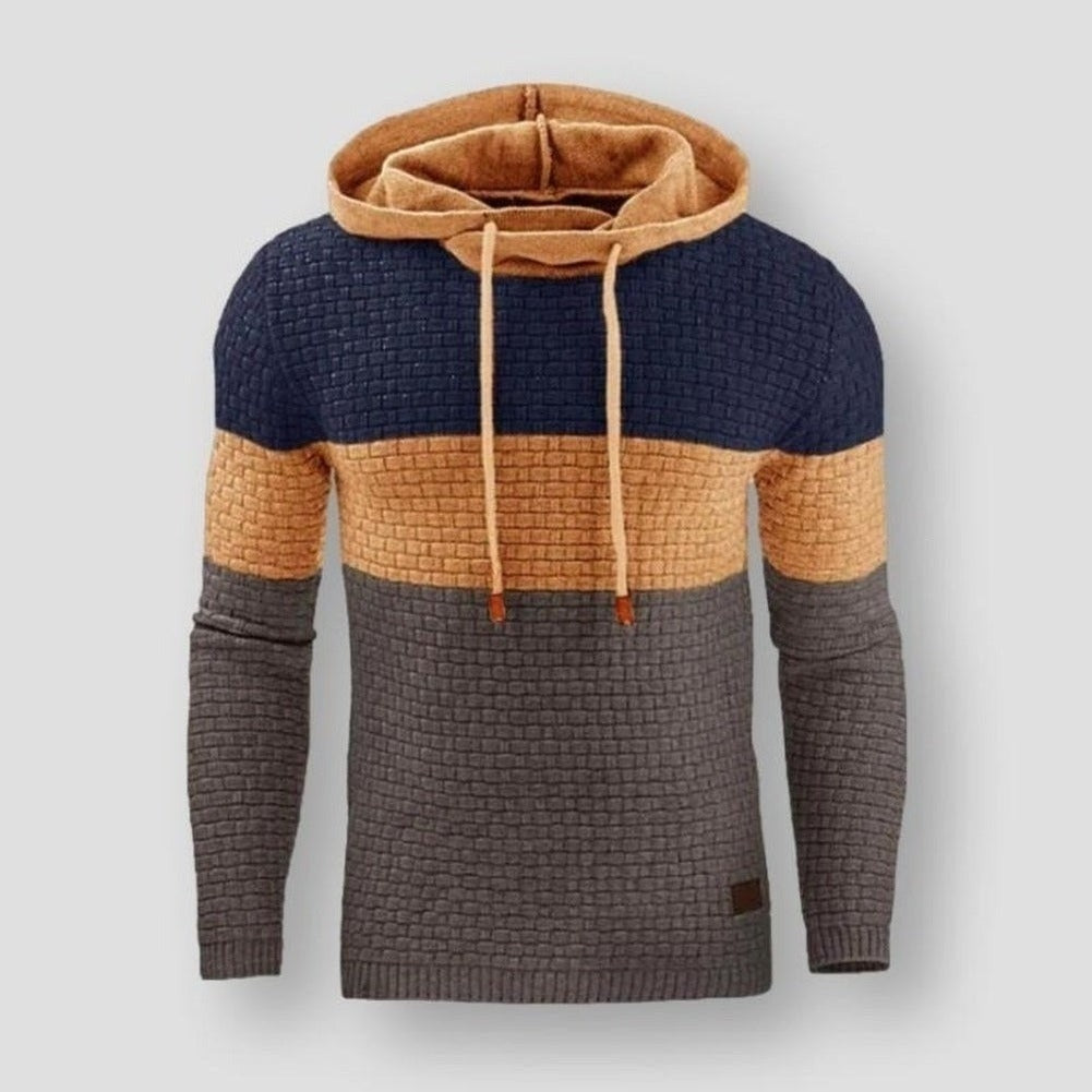 Sky Madrid Patchwork Contrast Hoodie