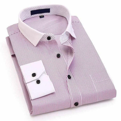 Sky Madrid Executive Striped Button-Up Shirt