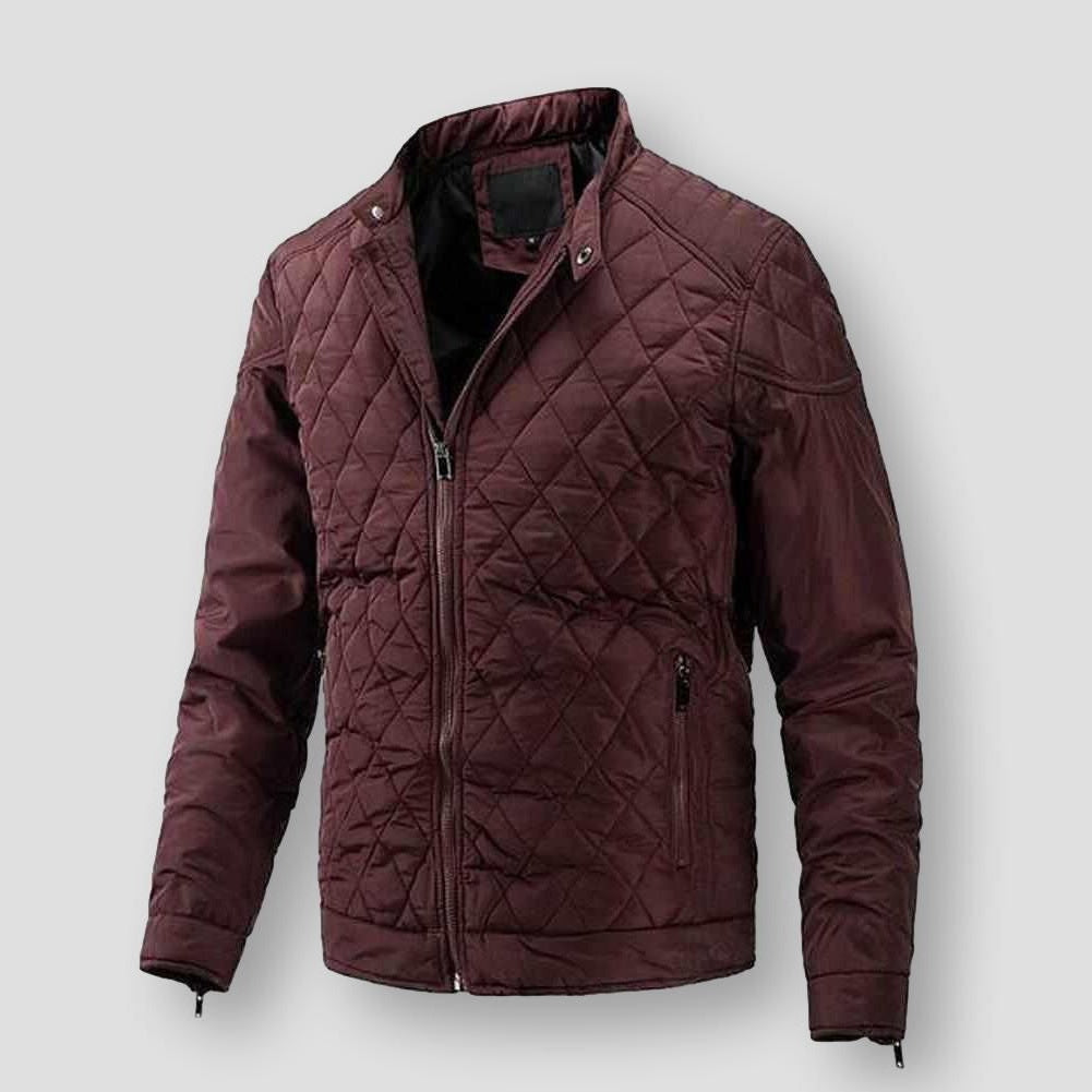 Sky Madrid Quilted Zipper Jacket