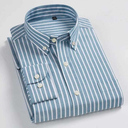 Sky Madrid Striped Button-Down Shirt