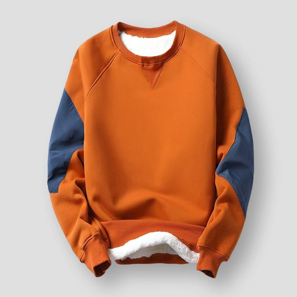 Saint Morris Patchwork Plush Sweater
