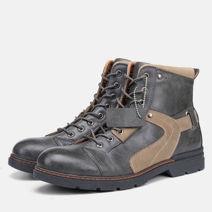Saint Morris Leather Ankle Lace-Up Boots