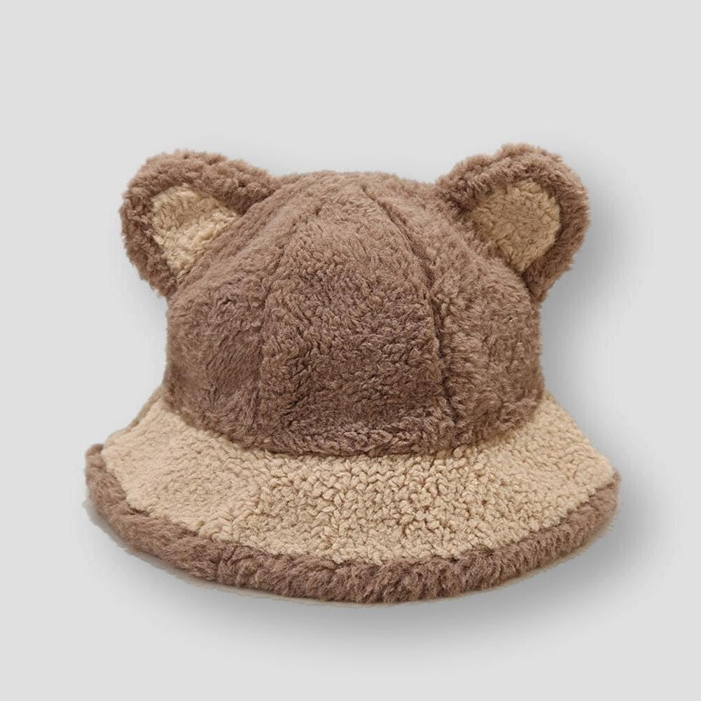Sky Madrid Plush Ear Bucket Hat